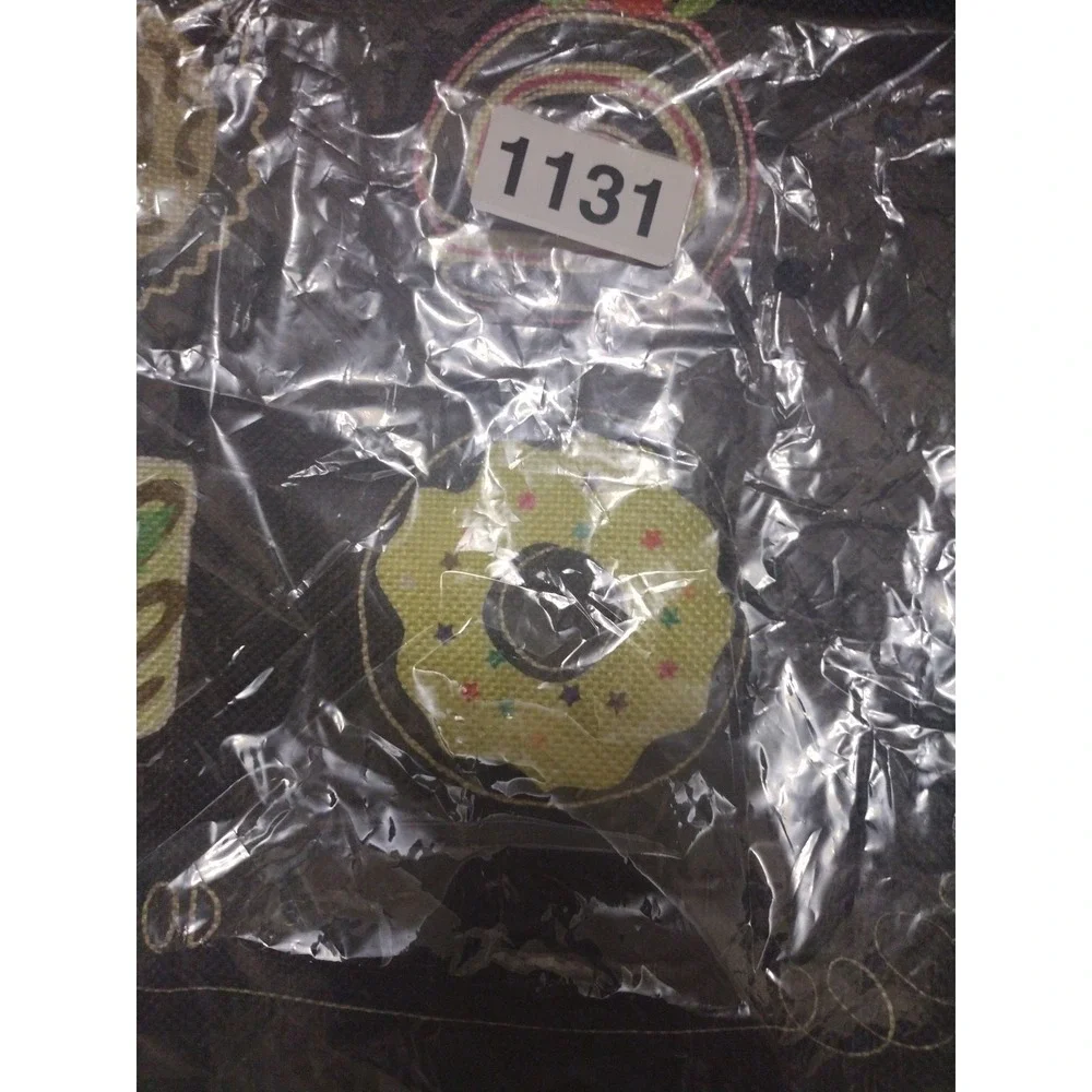 Baking Baker Apron for Women Sweet Food Black  Bib‎ Adjustable Colorful Desserts